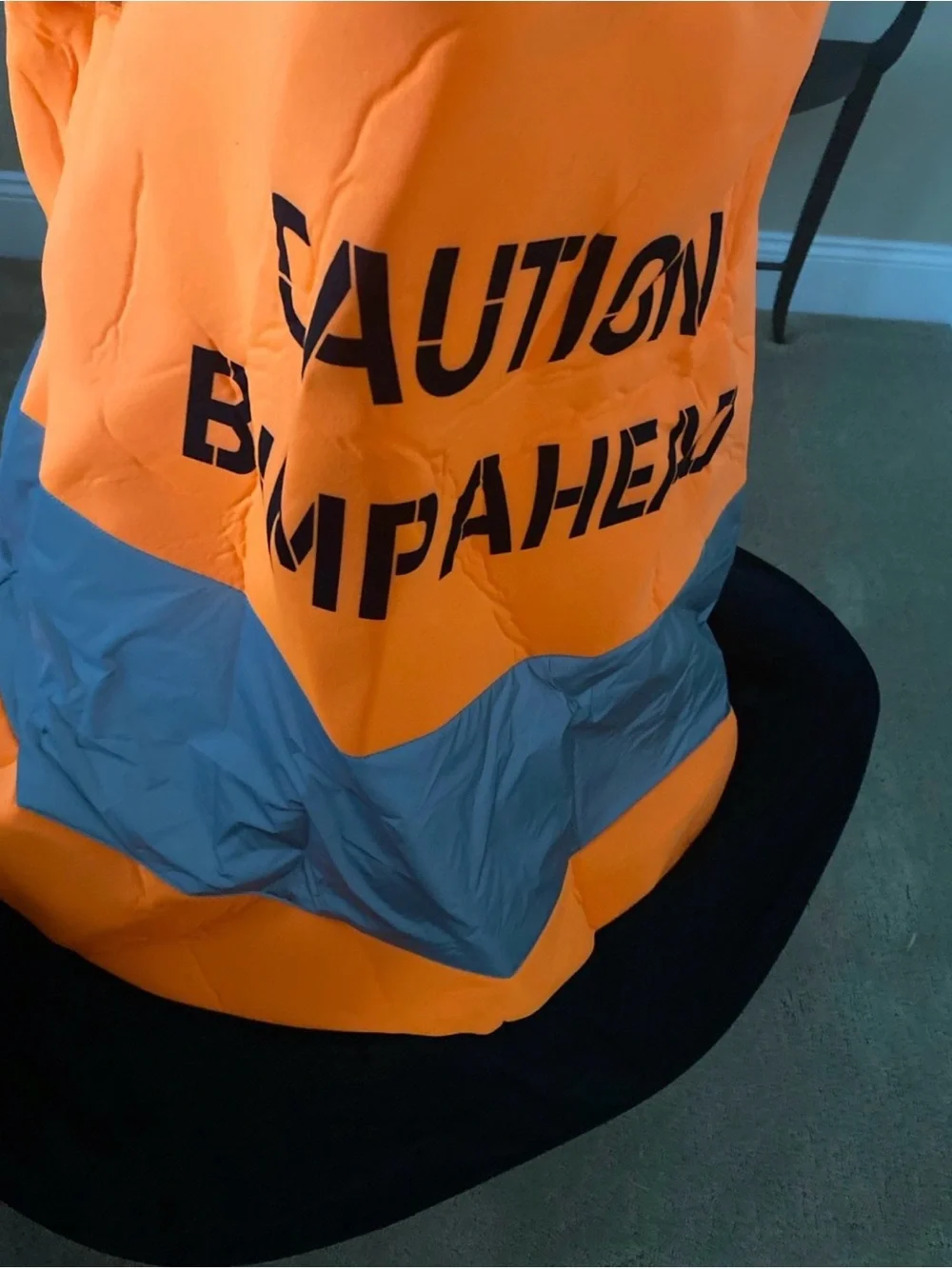 Orange Caution Cone Costume - CAUTION BUMP AHEAD